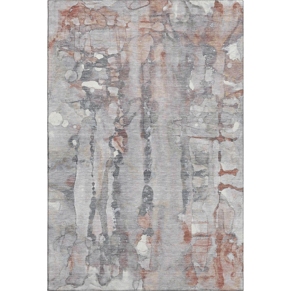 Mayfield Premium Machine Washable Abstract AMF2120 Copper 9 ft. x 12 ft. Area Rug price history on PriceWatchPro