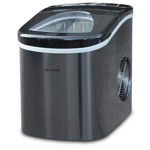 26 lb. Portable Counter Top Ice Maker in Black Stainless