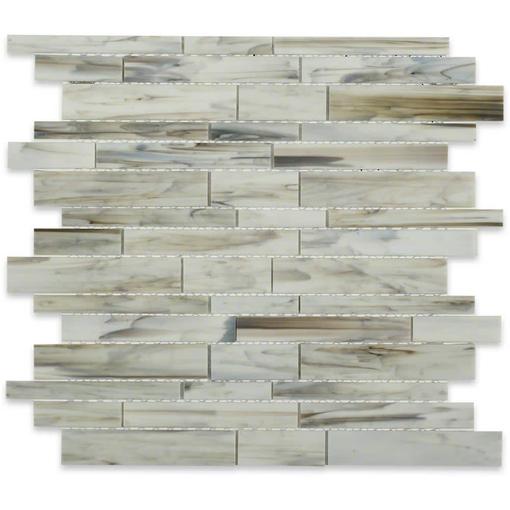 Matchstix Halo 2 in. x .12 in. Glass Mosaic Floor and Wall Tile Sample price history on PriceWatchPro