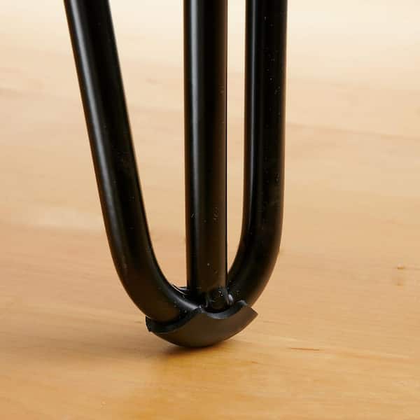 Hettich 16 in. Black Matte Steel Hairpin Table Legs (4-Pack