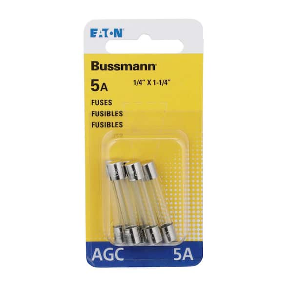AGC Series 5 Amp Silver Electronic Fuses (5-Pack)