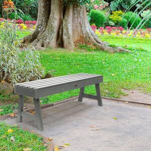 Weatherly 48 in. 2-Person Coastal Teak Recycled Plastic Outdoor Picnic Bench