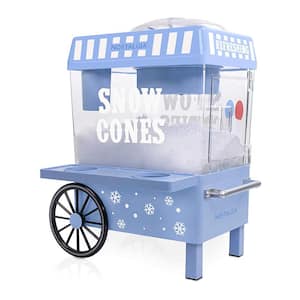 Vintage 160 oz. Blue Snow Cone Machine with Reusable Cones