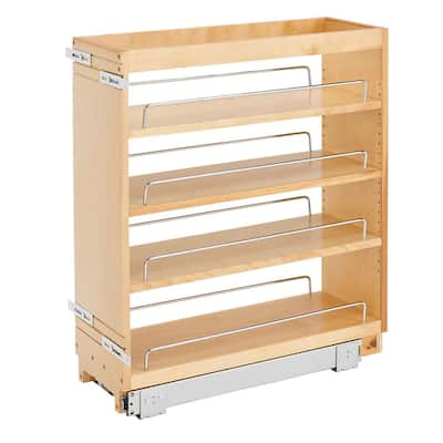 Slide-A-Shelf Made-To-Fit 2 Tier Adjustable Tower Cabinet Organizer 6 in.  to 24 in. Wide Full-Extension Soft Close SAS-2TT-MTF-S - The Home Depot