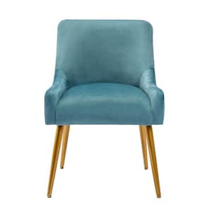 Teal Velvet Side Chairs (Set of 1),Piece