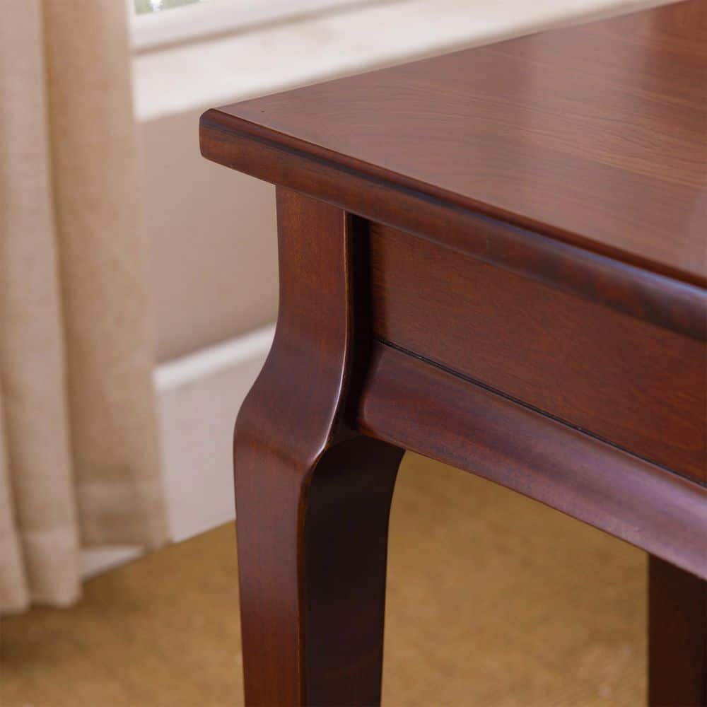Pecan Wood Coastal Hall Console Table with Storage