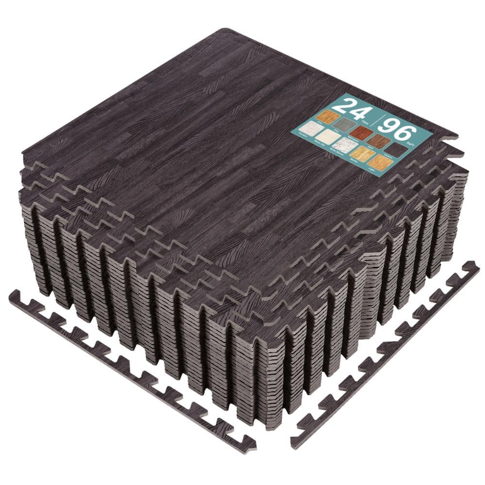 Waterproof Wood Grain Foam Floor Tiles, 24 Tiles, 96 Sq Ft, Interlocking, Carbon price history on PriceWatchPro