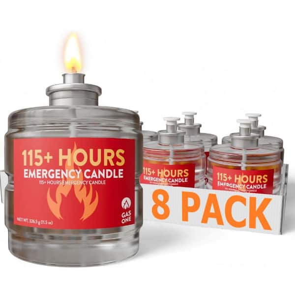 115 Hour Emergency Candles 8 Pack