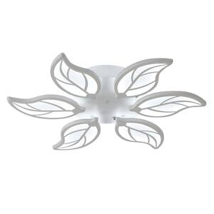 23.5 in. 1-Light White Modern Leaf Design Integrated LED Semi-Flush Mount Ceiling Light (White Light)