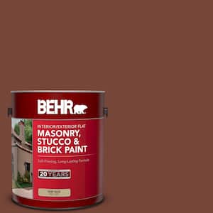 1 gal. #S200-7 Earth Fired Red Flat Interior/Exterior Masonry, Stucco and Brick Paint