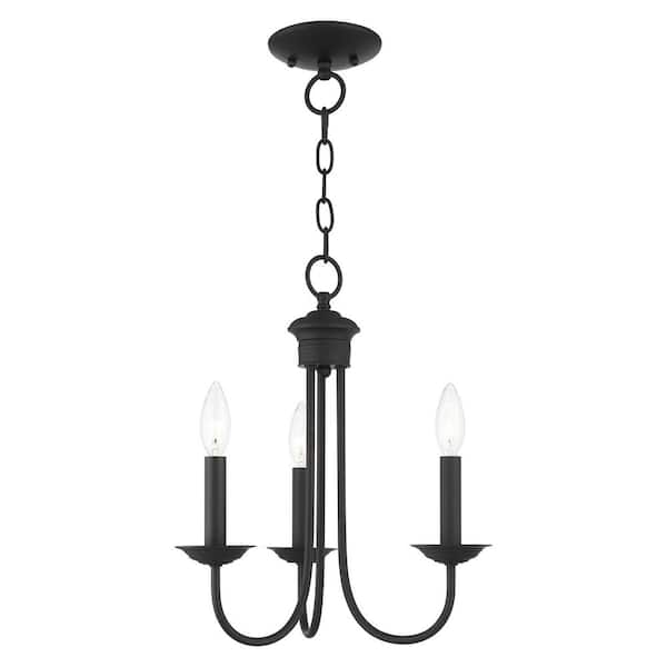 AVIANCE LIGHTING Abbotsford 3-Light Black Mini Chandelier