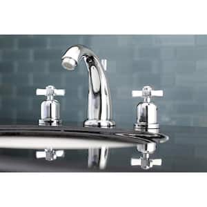 Kaiser Cross 8 in. Widespread 2-Handle Mid-Arc Bathroom Faucet in Chrome