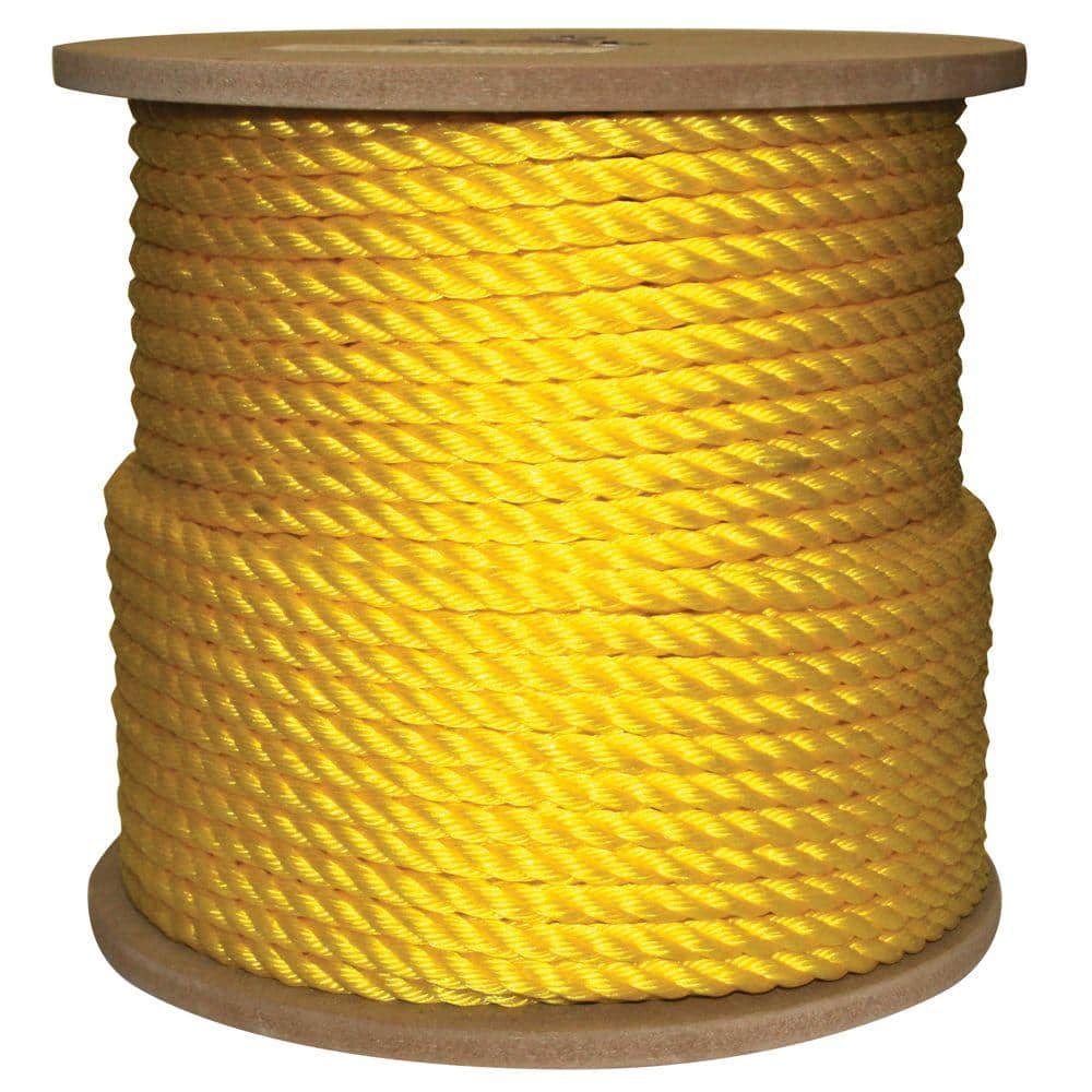 Rope King 1/2 in. x 400 ft. Twisted Nylon Rope White TN-12400 - The Home  Depot