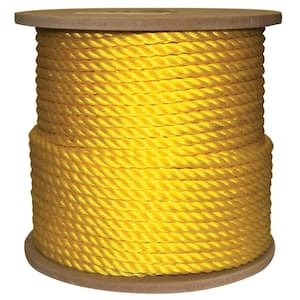 t.w . Evans Cordage 31-033 1/2-Inch by 100-Feet Twisted Yellow Polypro Rope Coilette