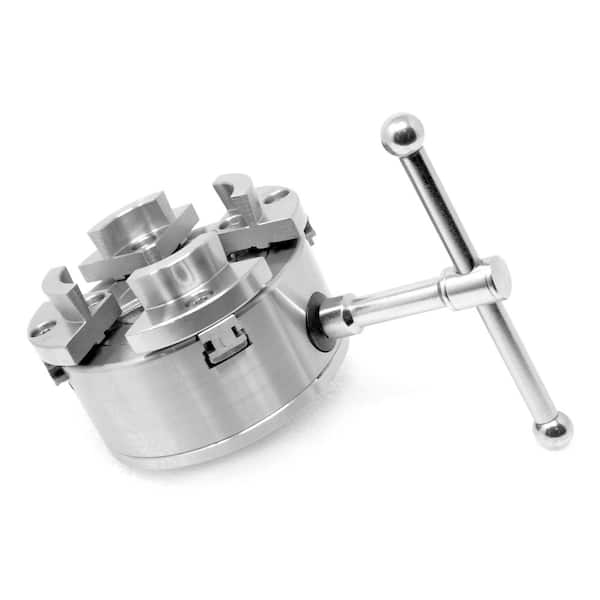 WEN 3.75 in. 4-Jaw Self-Centering Lathe Chuck Set with 1 in. x 