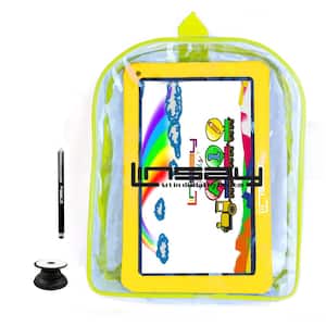 10.1 in. 1280 x 800 IPS 32GB Android 12 Tablet Bundle with Yellow Kids Defender Case, Back Pack, Pen Stylus and Holder