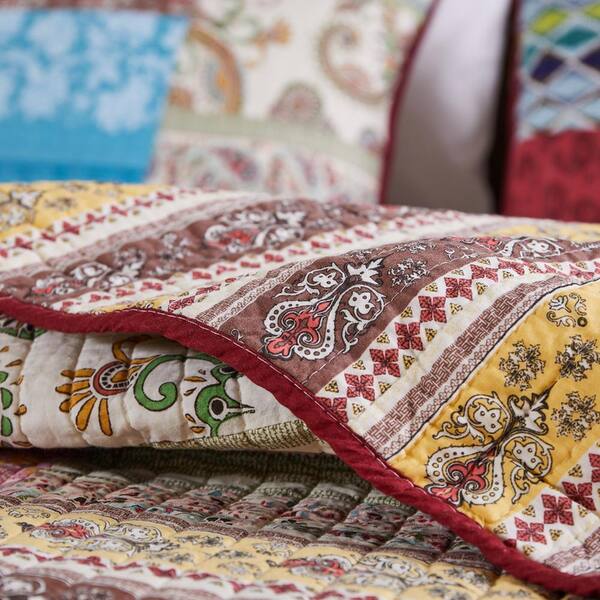 Greenland Home Fashions Bohemian Dream 3-Piece King Quilt Set GL