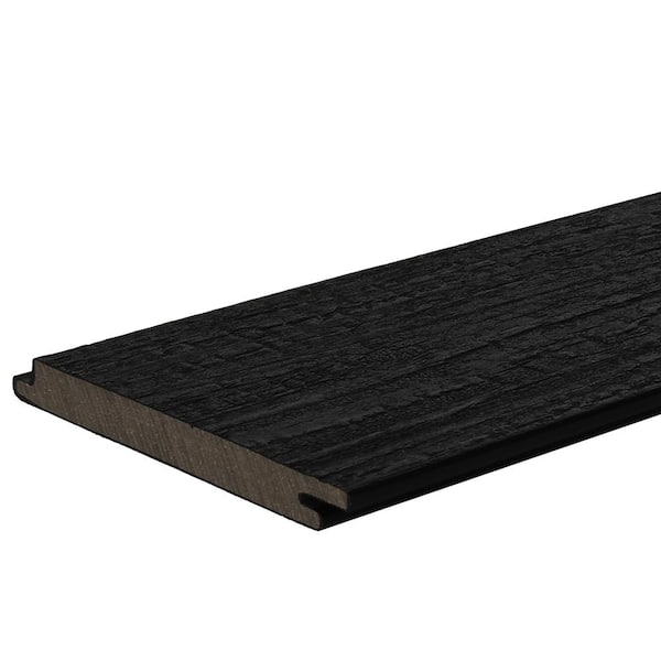 NewTechWood All Weather System 5.5 in. x 192 in. Composite Siding in Shou Sugi Ban (49-Piece)