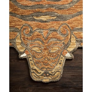 Justina Blakeney Feroz Gold 5 Ft. x 7 Ft. 6 In. Animal Print 100% Wool Pile Area Rug