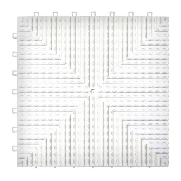 Proslat ProTile 12 in. x 12 in. White PE Garage and Utility Floor Tile (60 sq. ft. / case)