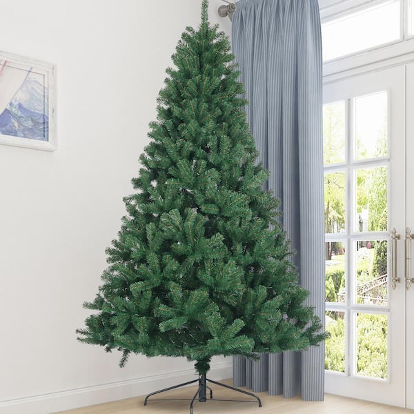 Huluwat 6 ft. Grass Green Unlit Artificial Christmas Tree with 1000 Branch Tips and Metal Stand