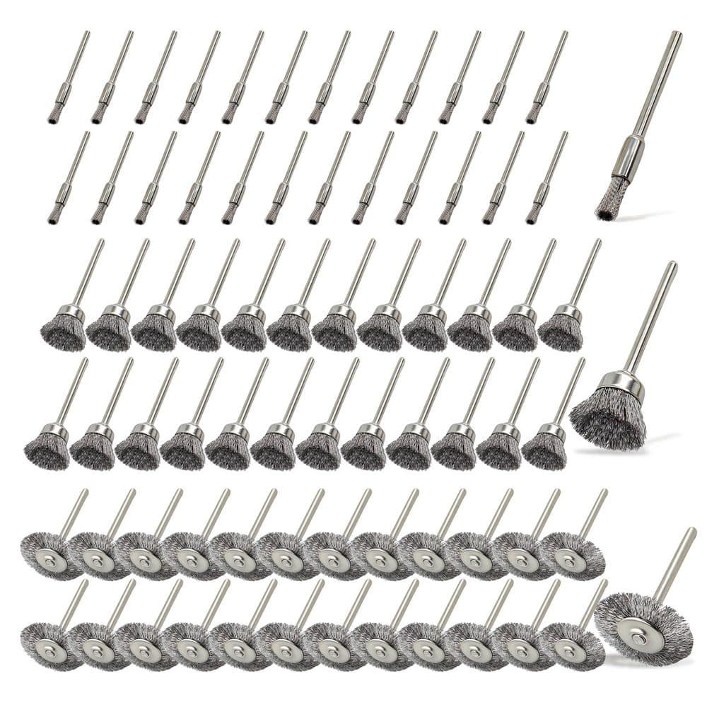 75pcs Wire Brushes for Drill Set Steel Wire Wheels Pen Bowl Shape Brushes for Rotary Tools Rust Paint Removal price history on PriceWatchPro