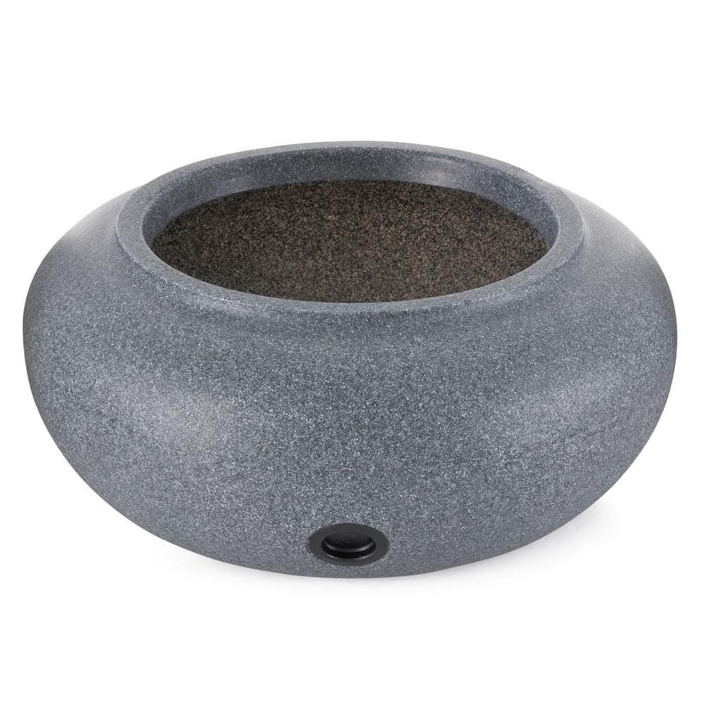 Granite Round Outdoor Garden Hose Storage Pot