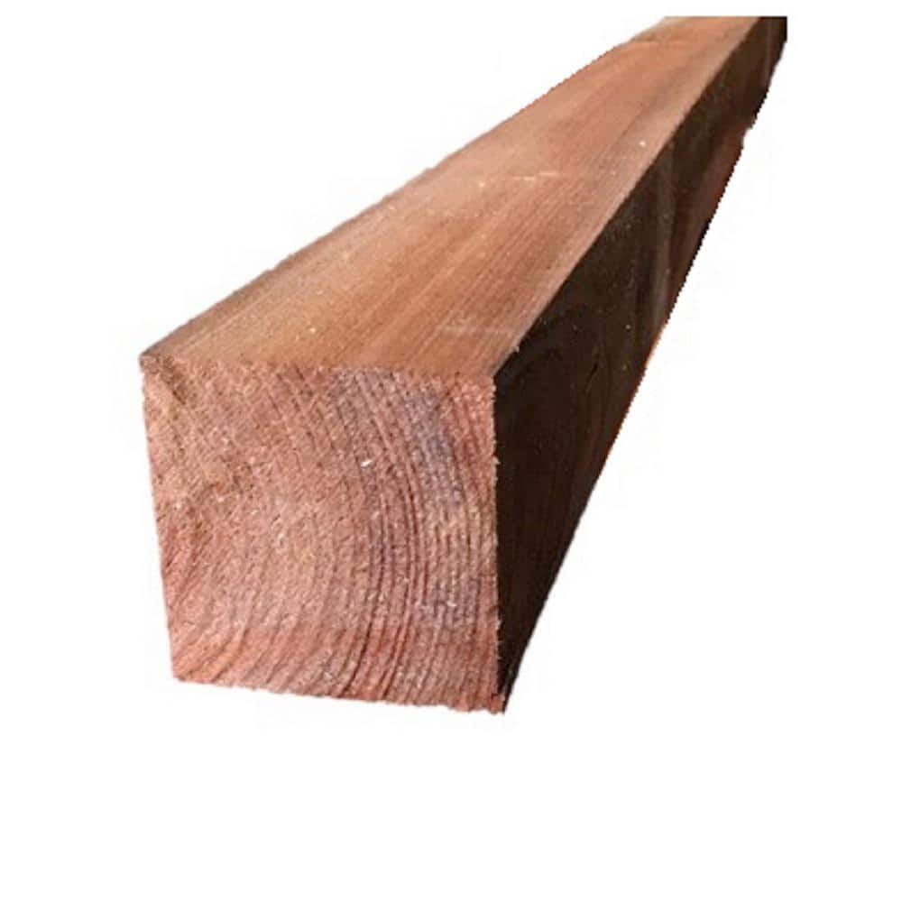 4 In X 4 In X 8 Ft Premium Cedar Rough Fence Post 29008 8 The Home Depot