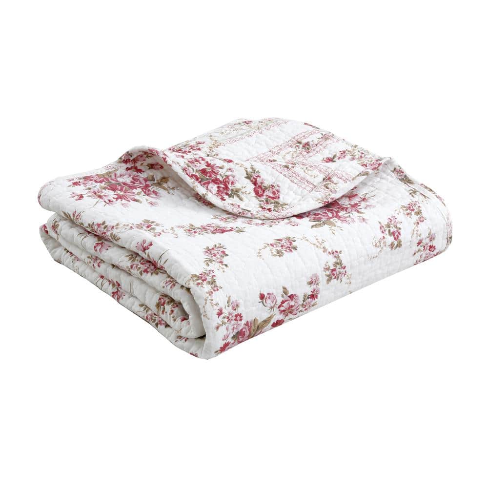 Queen Size Colorful Cotton Reversible Floral Quilt