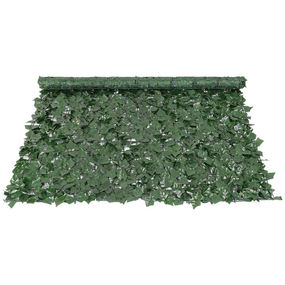 VEVOR Artificial Green Wall 59 in. x 98 in. Plastic Ivy Privacy Garden Fence Screen Greenery Faux Hedges Vine Leaf