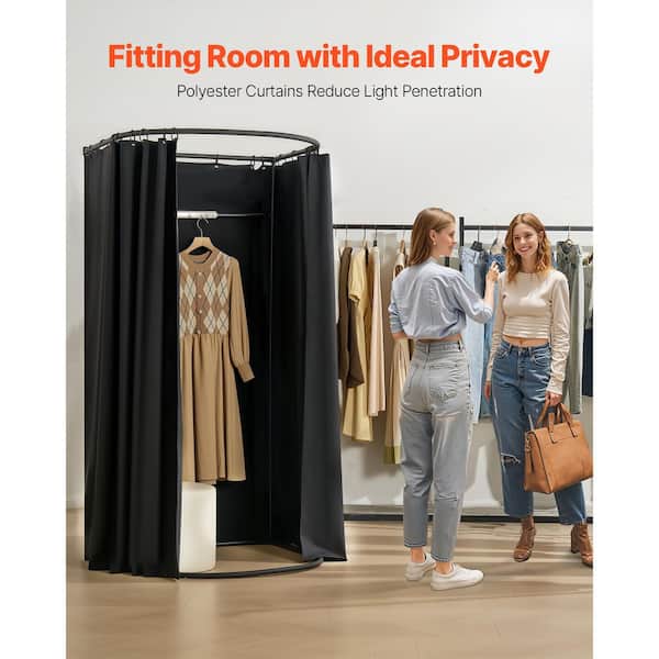 SKYSHALO Fitting Room, Portable Dressing Room with Thick Polyester  Curtains, 3 ft. x 3.25 ft. Black Pop-up and Instant Canopies  SYJWDLSBYX00F7HQ2001V0-SK0509 - The Home Depot