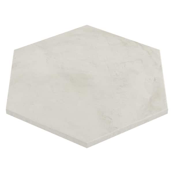 Ivy Hill Tile Dash Bianco 8.5 in. x 9.84 in. Matte Hexagon