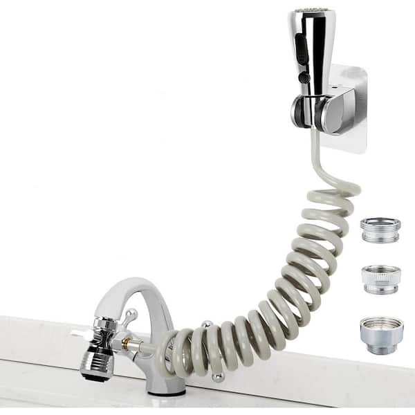 Kitchen Sink Sprayer Hose Attachment with 79 in. H x 2 in. W x 2 in. D Recoil Hose, Aerator and Diverter