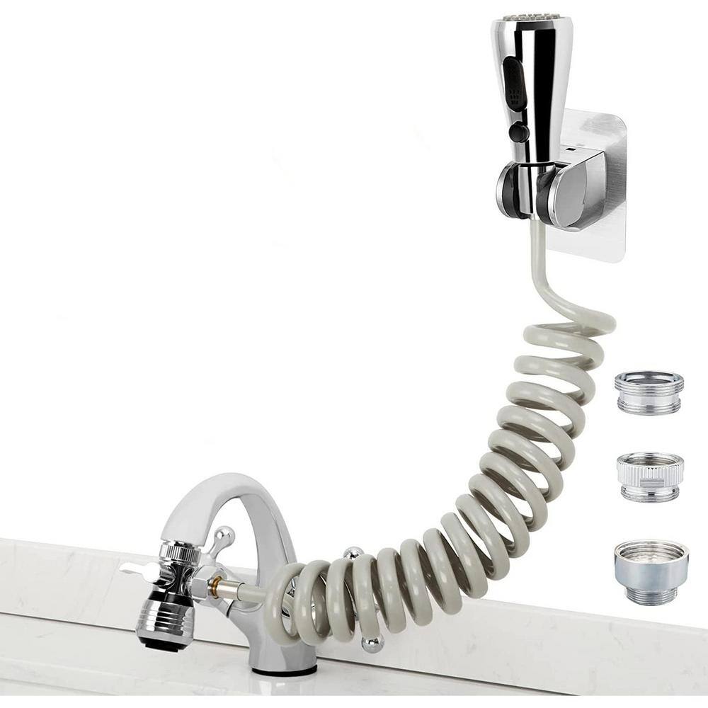 Handheld Spray Hose, Easy Install Sink Spray Hose, Washroom Attachment Bathtubs Sink Hose Faucet Sprayer For Washing Hair Hotel 130cm