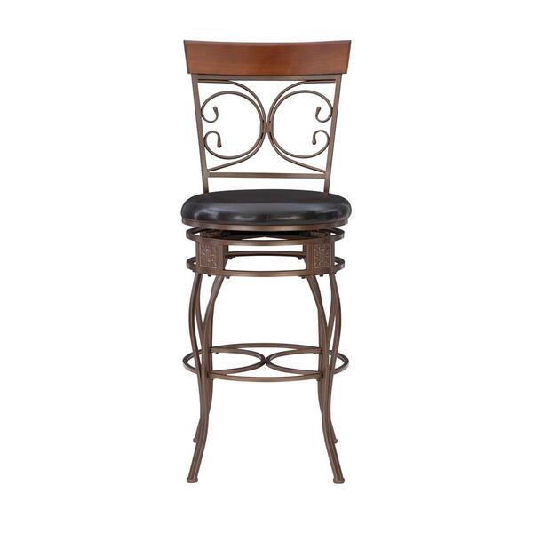 Labelle 30 In Bronze Bar Stool Hd1258b19bs, Antique Bronze Metal Bar Stools With Backs