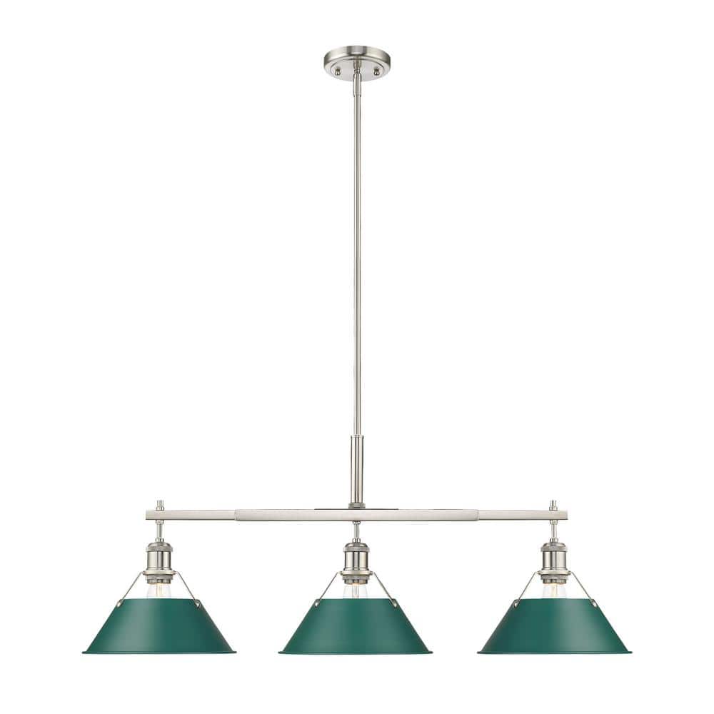 Orwell 100-Watt 3-Lights Pewter Island Pendant Light with Metal Shade, No Bulbs Included price history on PriceWatchPro