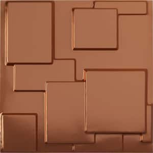 19-5/8"W x 19-5/8"H Gomez EnduraWall Decorative 3D Wall Panel, Copper (12-Pack for 32.04 Sq.Ft.)