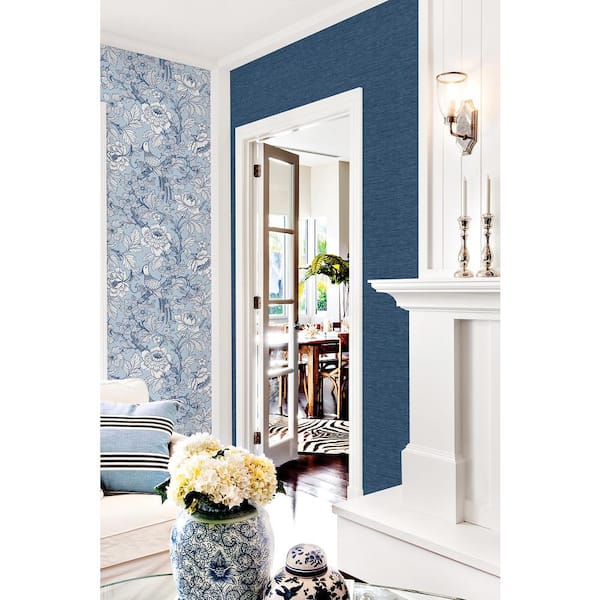 992-68301-Lorelai Light Blue Floral Stripe wallpaper 