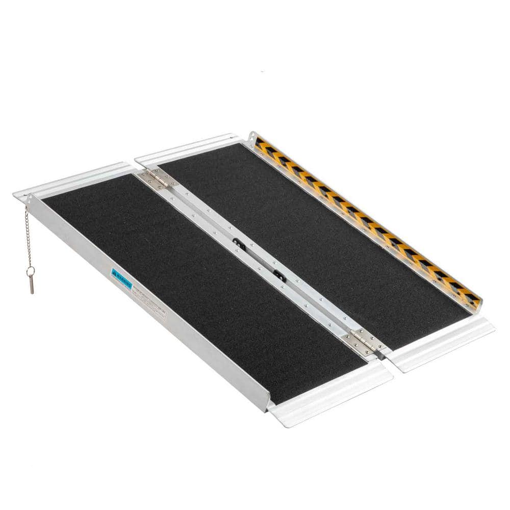 Karl home 3 ft. Portable Aluminum Threshold Ramp Fit For Wheelchair Scooter Doorway Access Door Anti Slip Ramp