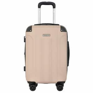 22in MUSHROOM ROLLING EXPANDABLE HARDSIDE CARRY-ON with 4- IN-1 USB CHARGING FEATURE