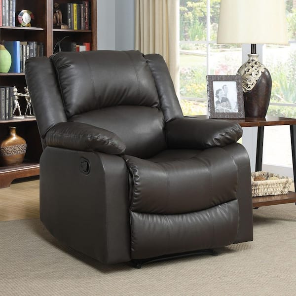 Relax A Lounger Preston Java Faux Leather Standard (No Motion) Recliner