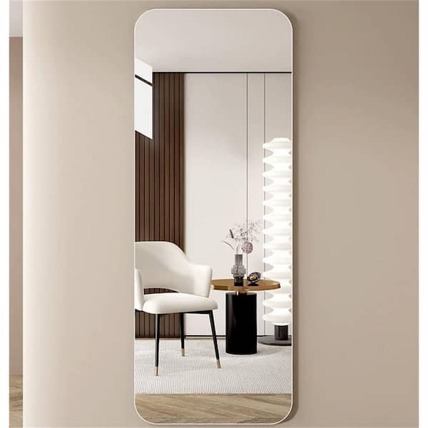 24 in. W x 65 in. H Full Body Round Corner Mirror for Living Room Bedroom Cloakroom