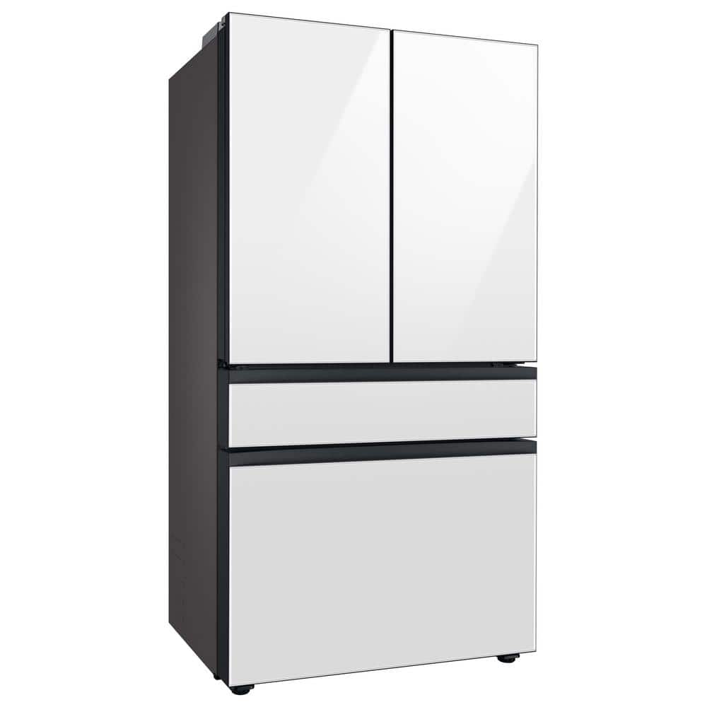 White Glass 23 cu. ft. 4-Door French Door Refrigerator