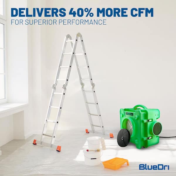 HEPA Air Scrubber Water Damage Restoration Equipment for Mold Air Purifier, Negative Machine Airbourne Cleaner in Green