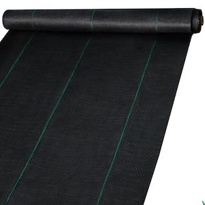 Weed Barrier Fabric 6ft. 300ft. Heavy Duty 2.4 oz. Woven Weed Control Fabric Geotextile Fabric Polyethylene Ground Cover