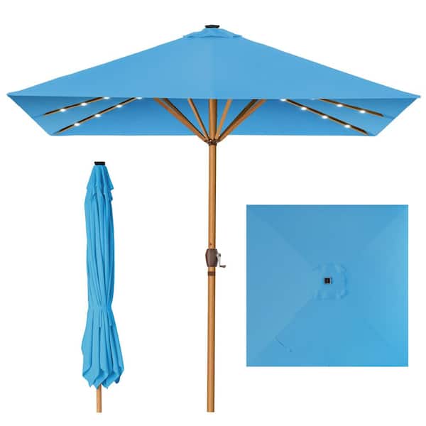 Best Choice Products 9 ft. Steel Market Patio Umbrella in Sky Blue