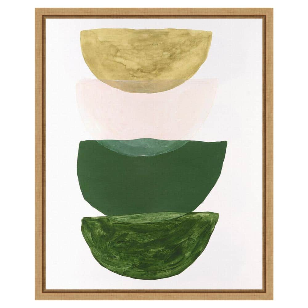Living Spectrum IV Abstract Canvas Print with Maple Frame