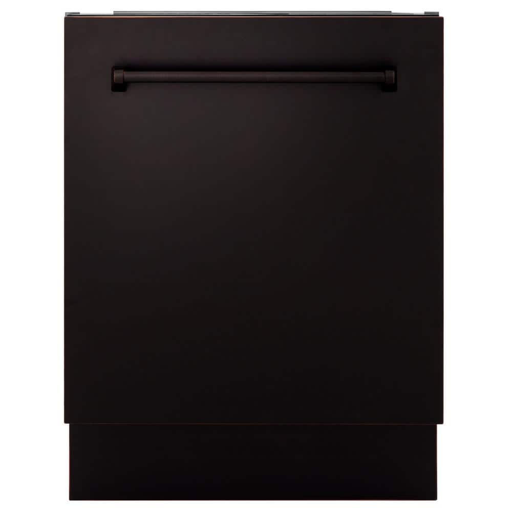 ZLINE Kitchen and Bath Tallac Series 24 in. Top Control 8-Cycle Tall Tub Dishwasher with 3rd Rack in Oil Rubbed Bronze