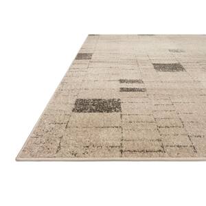Bowery Slate/Taupe 2 ft. 3 in. x 7 ft. 6 in. Contemporary Geometric Runner Rug
