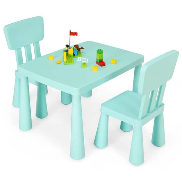 Plastic Table Playroom Table And Chair Set HONEY JOY 3-Piece - Main Image